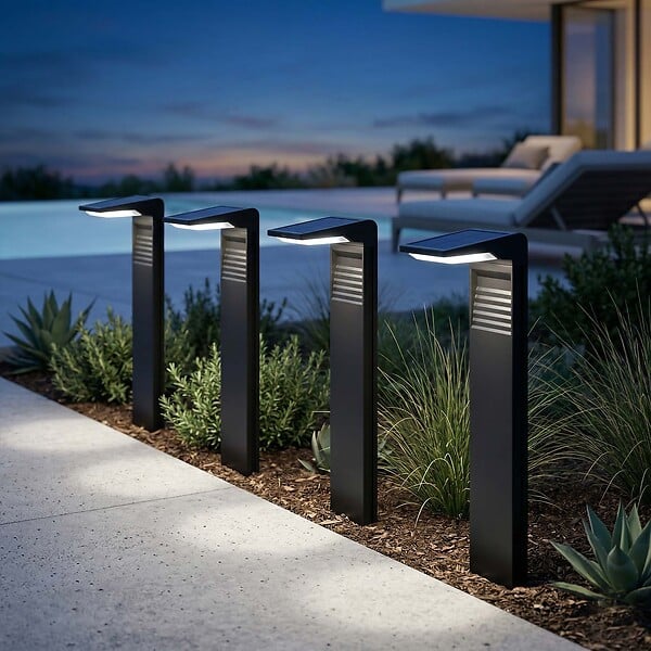 LUMISKY - 4 Potelets solaires OSTRY H41cm 150LM - large
