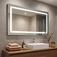 KIAMAMI VALENTINA - Miroir De Salle De Bain Avec Led Cm 120X70 Senseur Touch Réversible - vignette