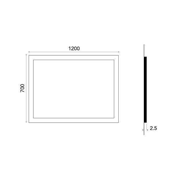 KIAMAMI VALENTINA - Miroir De Salle De Bain Avec Led Cm 120X70 Senseur Touch Réversible - large