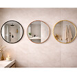 OTITEC - Miroir LED rond - 60 x 60 cm - Double éclairage LED façade et arrière - Doré Brossé - CÉLINA - vignette