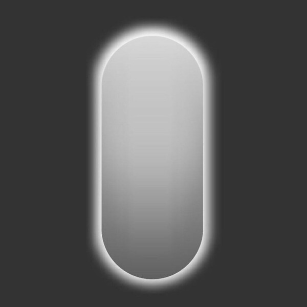 KIAMAMI VALENTINA - Miroir De Salle De Bain Ovale 50X100 Réversible Rétro-Éclairé À Led - large