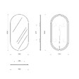 KIAMAMI VALENTINA - Miroir De Salle De Bain Ovale 50X100 Réversible Rétro-Éclairé À Led - vignette
