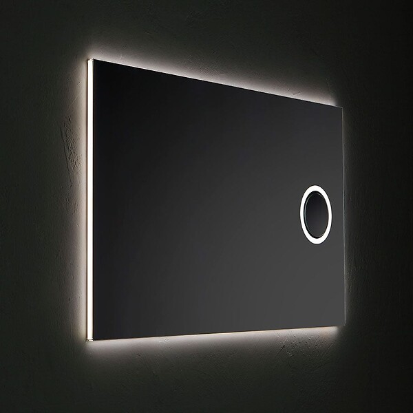 KIAMAMI VALENTINA - Miroir Rectangulaire Cm 120X70 Avec Miroir Grossissant Retroéclairé À Led Réversible - large