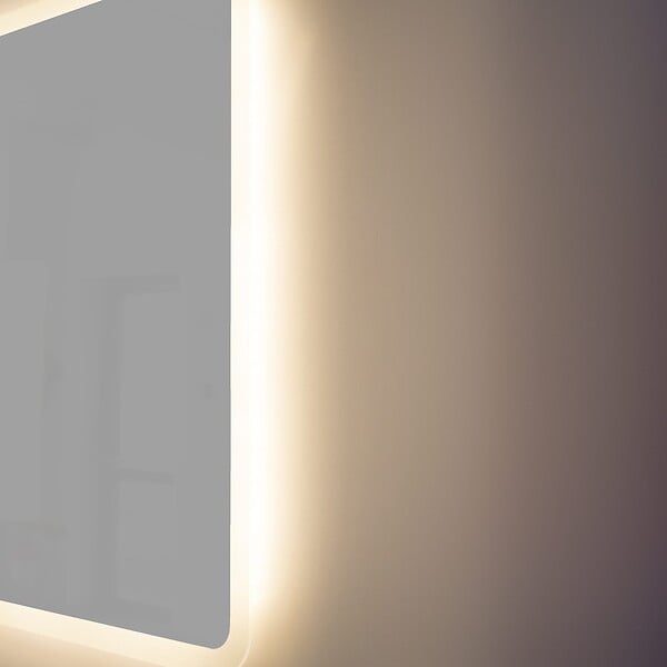 KIAMAMI VALENTINA - Miroir Avec Bords Sablés Et Éclairage A Led Intégré 100X70 Cm - large