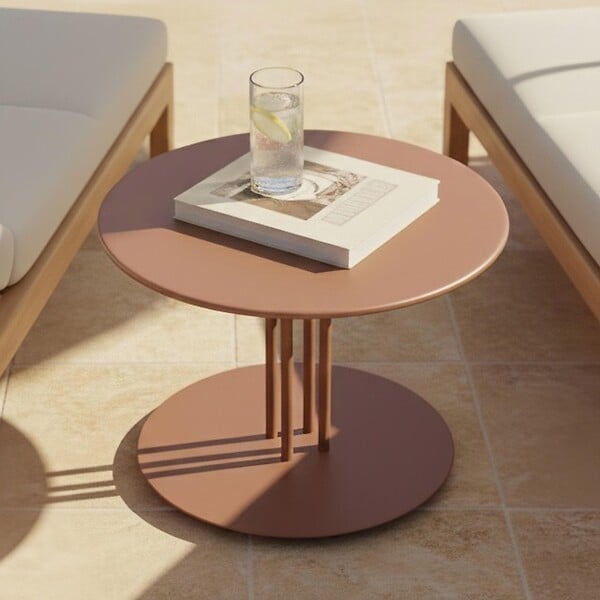 OVIALA - Table basse de jardin argile 50 cm - Skiro - large