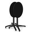 OVIALA - Table bistrot de jardin ronde inclinable 70 cm 4 places noir - Opera - vignette