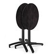 OVIALA - Table de jardin ronde 60 cm inclinable aluminium et HPL ardoise  - Opera - vignette