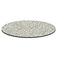OVIALA - Table de jardin ronde 60 cm inclinable aluminium et HPL terrazzo - Opera - vignette