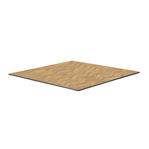 OVIALA - Table bistrot de jardin carrée inclinable 60 cm 4 places chevron - Opera - large