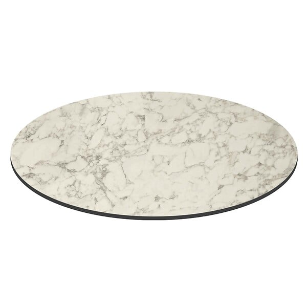 OVIALA - Table bistrot de jardin ronde inclinable 70 cm 4 places marbre - Opera - large