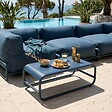 OVIALA - Table basse de jardin en métal 85x40x30 cm bleu pacific - Mixi - vignette