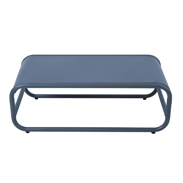 OVIALA - Table basse de jardin en métal 85x40x30 cm bleu pacific - Mixi - large