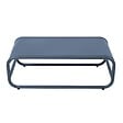 OVIALA - Table basse de jardin en métal 85x40x30 cm bleu pacific - Mixi - vignette