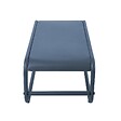 OVIALA - Table basse de jardin en métal 85x40x30 cm bleu pacific - Mixi - vignette