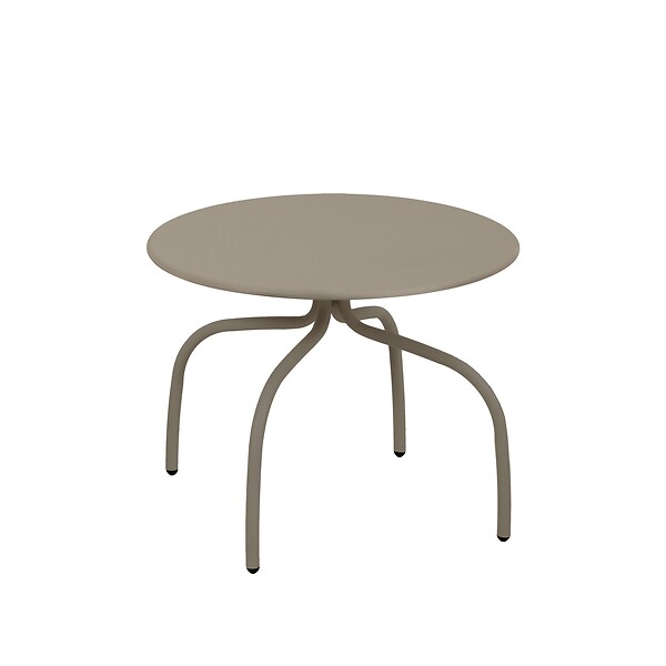 OVIALA - Lot de 2 tables basses gigognes de jardin taupe - Venise - large