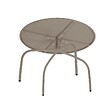 OVIALA - Lot de 2 tables basses gigognes de jardin taupe - Venise - vignette