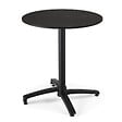 OVIALA - Table de jardin ronde 60 cm inclinable aluminium et HPL noir - Opera - vignette