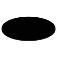 OVIALA - Table de jardin ronde 60 cm inclinable aluminium et HPL noir - Opera - vignette