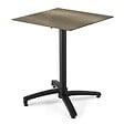 OVIALA - Table de terrasse 70 cm inclinable stratifié chêne fumé - Opéra - vignette