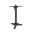 OVIALA - Table bistrot de jardin carrée inclinable 60 cm 4 places chêne foncé - Opera - vignette