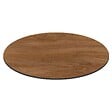 OVIALA - Table bistrot de jardin ronde inclinable 70 cm 4 places chêne foncé - Opera - vignette
