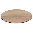 OVIALA - Table bistrot de jardin ronde inclinable 70 cm 4 places chêne - Opera - vignette