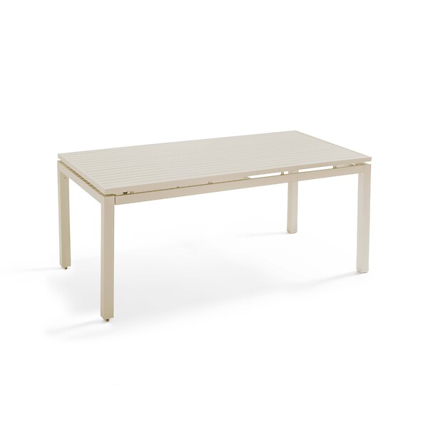 OVIALA - Table de jardin extensible en aluminium 8 à 10 places crème - Galilée - large