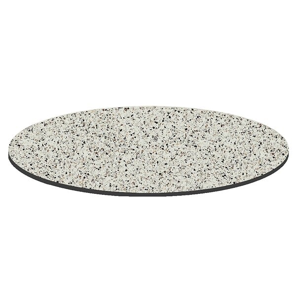 OVIALA - Table bistrot de jardin ronde inclinable 70 cm 4 places terrazzo - Opera - large