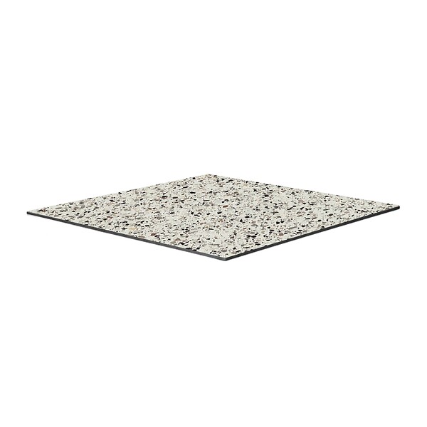 OVIALA - Table bistrot de jardin carrée inclinable 60 cm 4 places terrazzo - Opera - large