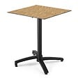 OVIALA - Table de terrasse 70 cm inclinable stratifié bois chevron - Opéra - vignette