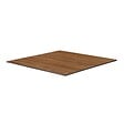 OVIALA - Table bistrot de jardin carrée inclinable 60cm 4 places chêne foncé - Opera - vignette