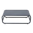 OVIALA - Table basse de jardin en métal 85x40x30 cm gris - Mixi - vignette