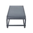 OVIALA - Table basse de jardin en métal 85x40x30 cm gris - Mixi - vignette