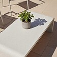 OVIALA - Table basse de jardin L100 effet béton lisse  - Rhodes - vignette