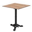OVIALA - Table bistrot de jardin carrée inclinable 60 cm 4 places chêne - Opera - vignette