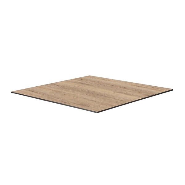 OVIALA - Table bistrot de jardin carrée inclinable 60 cm 4 places chêne - Opera - large