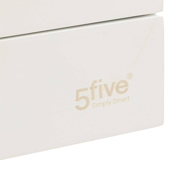 5 FIVE SIMPLY SMART - Organiseur Rangement maquillage 1 Tiroir 9 compartiments Blanc et Bambou - large