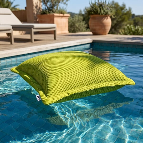 SOO  SANTAI - Coussin piscine flottant 45x45 cm vert – billes incluses (à remplir) – intérieur / extérieur (SCF4545-2-SET) - large