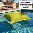 SOO  SANTAI - Coussin piscine flottant 45x45 cm vert – billes incluses (à remplir) – intérieur / extérieur (SCF4545-2-SET) - vignette