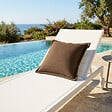 SOO  SANTAI - Coussin piscine flottant 45x45 cm brun – billes incluses (à remplir) – intérieur / extérieur (SCF4545-5-SET) - vignette