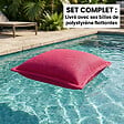 SOO  SANTAI - Coussin piscine flottant 45x45 cm rose – billes incluses (à remplir) – intérieur / extérieur (SCF4545-3-SET) - vignette
