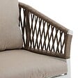 HESPERIDE - Lot de 2 fauteuils de jardin "Oriengo" taupe & blanc en aluminium et mailles tressées - vignette