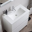 KIAMAMI VALENTINA - Meuble De Salle De Bains À Poser 100 Cm Blanc Avec Côtés À Vue | Laguna - vignette