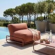 OVIALA - Structure pour fauteuil et pouf de salon jardin modulable terracotta - Mixi - vignette