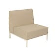 OVIALA - Chauffeuse pour salon pour jardin modulable en tissu beige - Patio - vignette