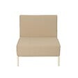 OVIALA - Chauffeuse pour salon pour jardin modulable en tissu beige - Patio - vignette
