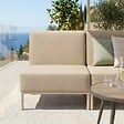 OVIALA - Salon de jardin bas modulable uni 2 places beige - Patio - vignette