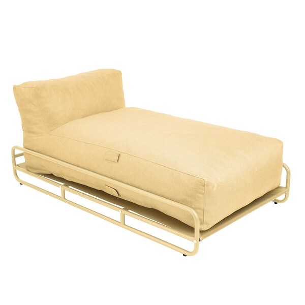 OVIALA - Structure pour méridienne de salon de jardin modulable jaune clair  - Mixi - large