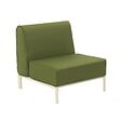 OVIALA - Chauffeuse pour salon pour jardin modulable en tissu vert kaki - Patio - vignette