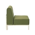 OVIALA - Chauffeuse pour salon pour jardin modulable en tissu vert kaki - Patio - vignette